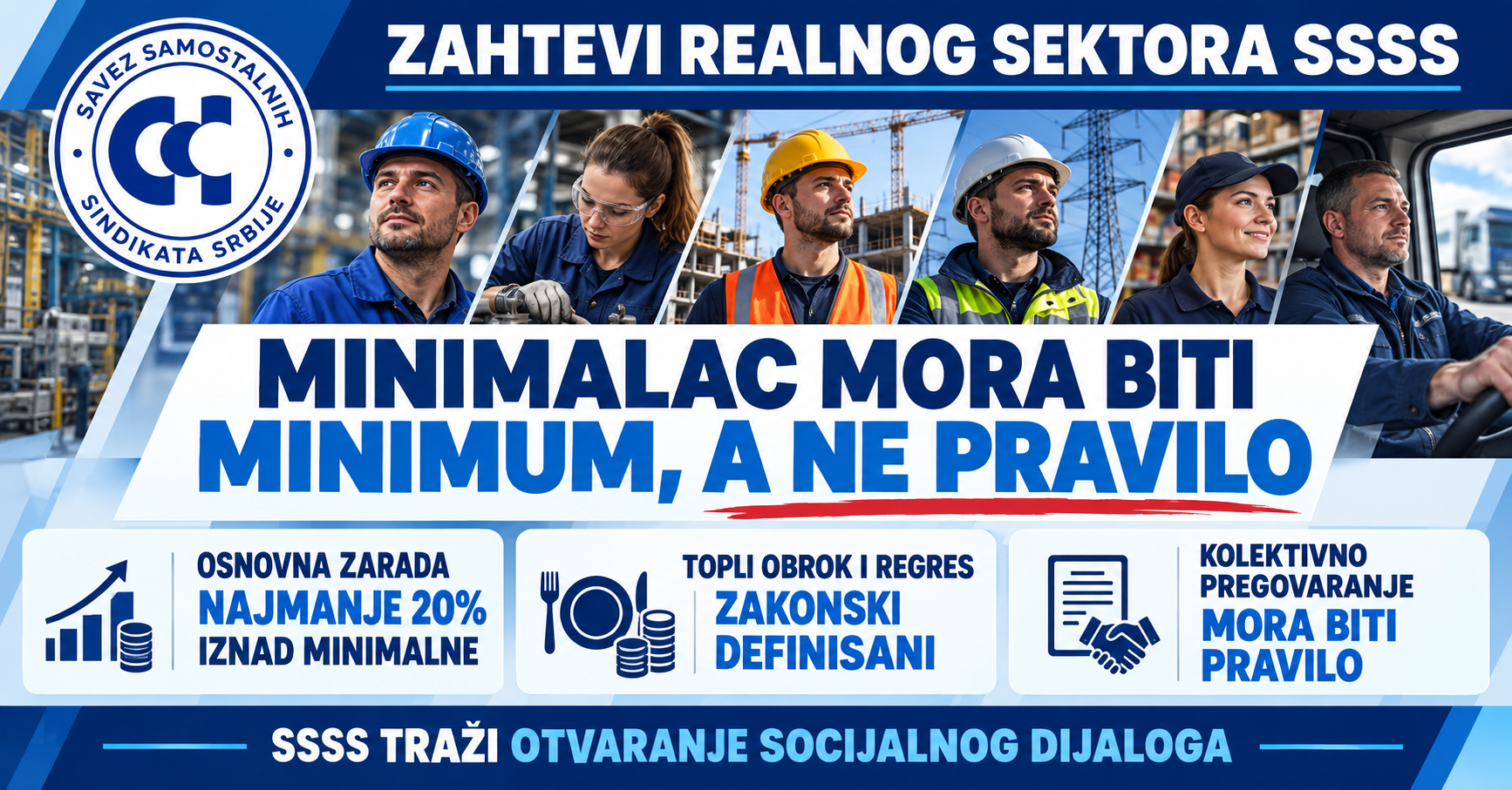 ZAHTEV SA PREDLOGOM MERA ZA UNAPREĐENjE POLOŽAJA ZAPOSLENIH U REALNOM SEKTORU REPUBLIKE SRBIJE — INICIJATIVA ZA RAZMATRANjE U SOCIJALNO-EKONOMSKOM SAVETU REPUBLIKE SRBIJE
